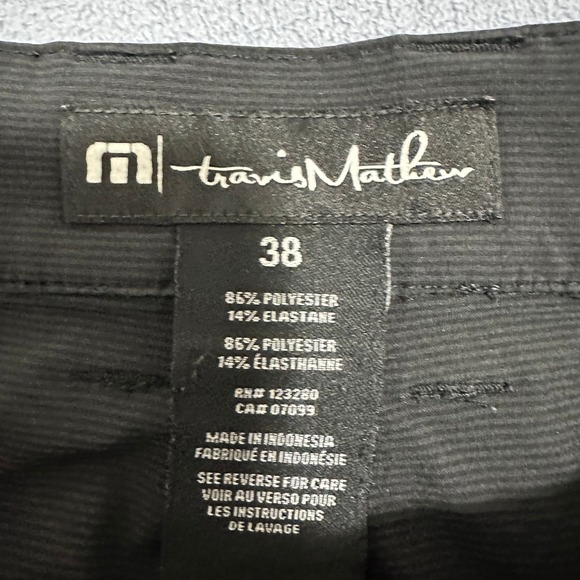 Travis Mathew Golf Short Performance Stretch Regular Fit Black Gray Mens Size 38 - Picture 7 of 14